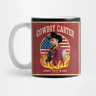 Cowboy Carter fire design Mug